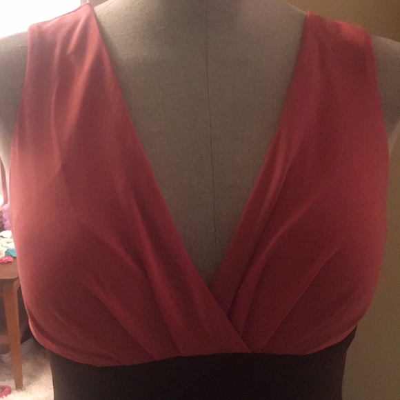 Coral and Chocolate Brown Bisou Bisou  Dress - Picture 8 of 8